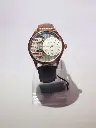 Cristiano Allen Rose Gold Skeleton Quartz Watch – Leather Strap Edition